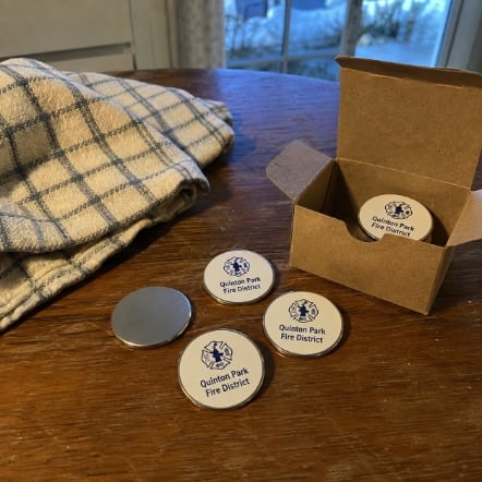 Golf ball markers with logo printing